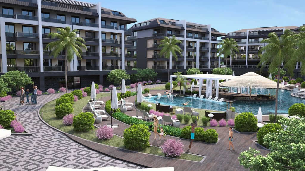 Alanya Oba spacious apartments under construction image