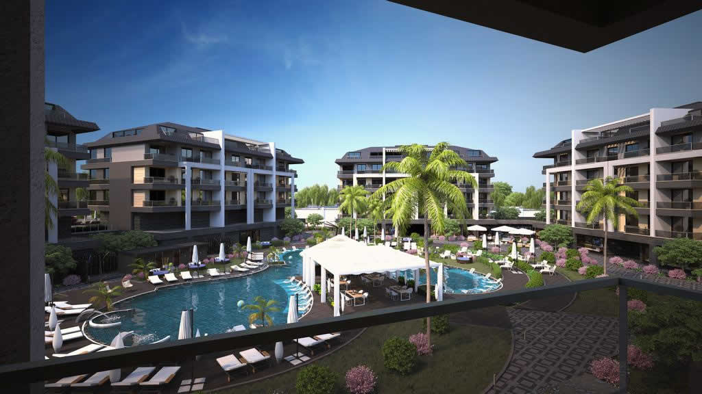 Alanya Oba spacious apartments under construction image