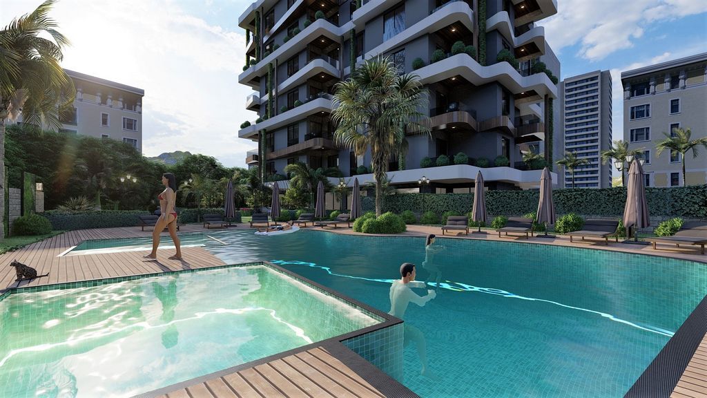 Modern residential complex in Alanya, Avsallar area image