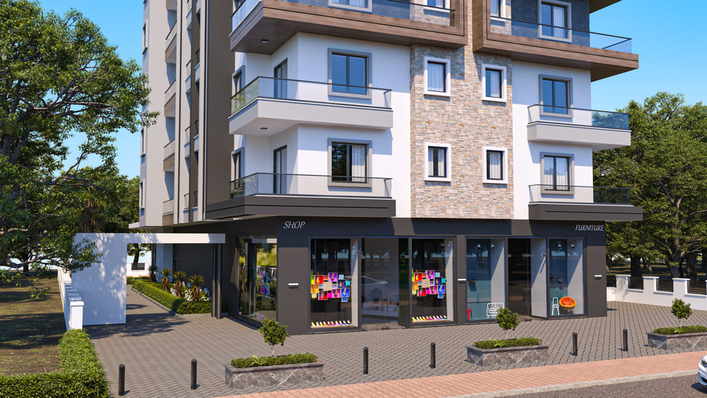 Apartments for sale in a modern complex in Mahmutlar. image