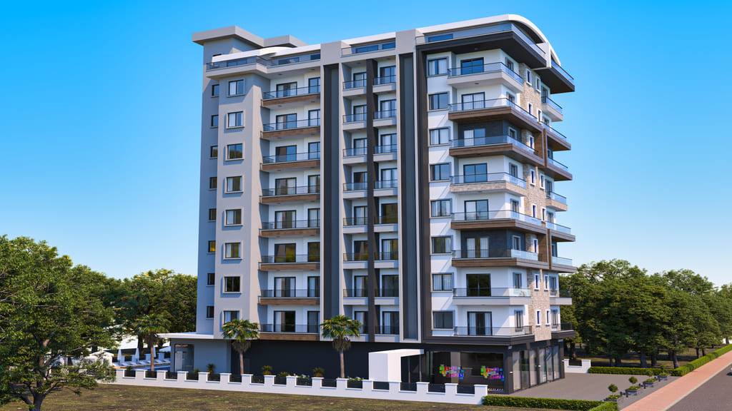 Apartments for sale in a modern complex in Mahmutlar. image