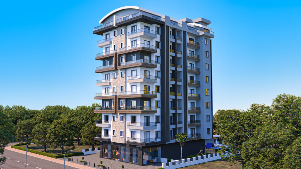 Apartments for sale in a modern complex in Mahmutlar. image