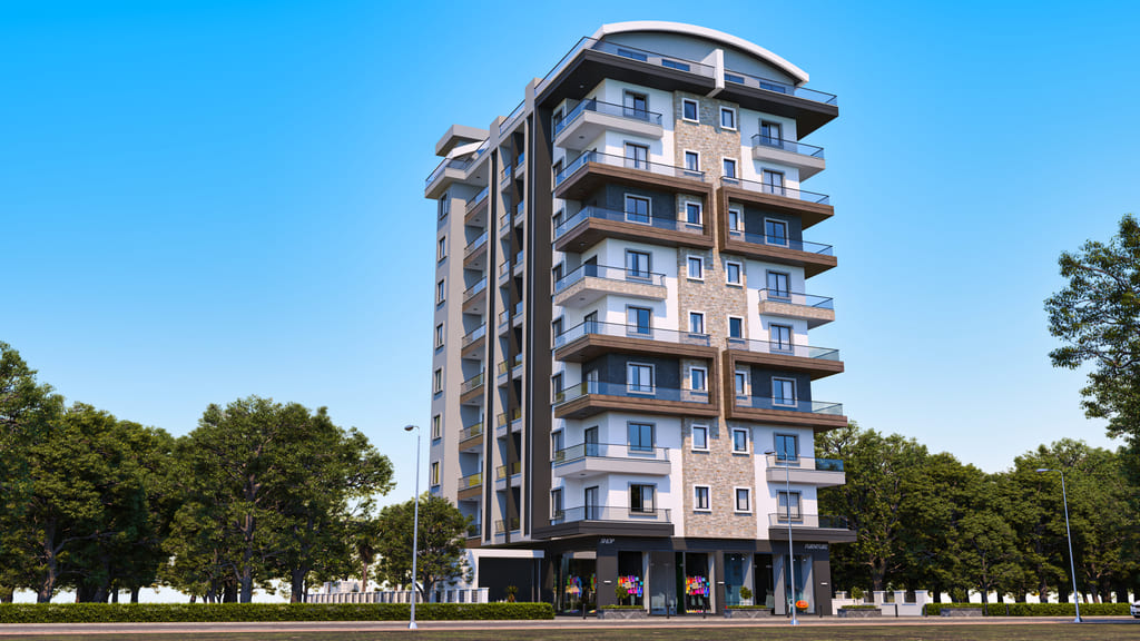 Apartments for sale in a modern complex in Mahmutlar. image