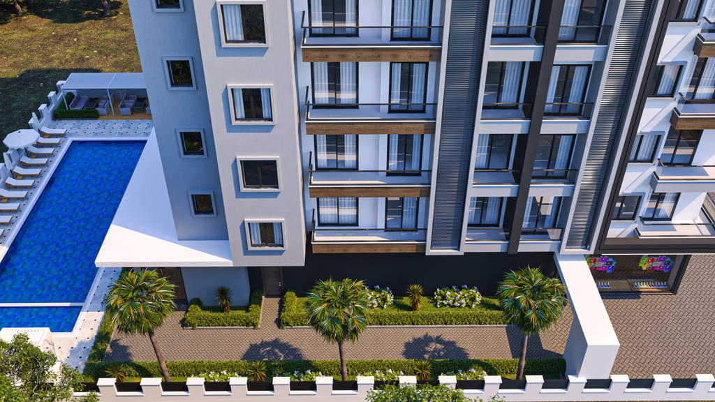 Apartments for sale in a modern complex in Mahmutlar. image